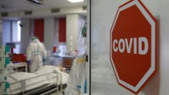 Zdravotníci pečují o covidové pacinety v nemocnici ministerstva vnitra ve Varšavě