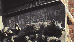 Protižidovský reliéf na kostele ve Wittenbergu