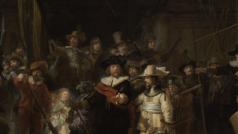Digitální sken Rembrandtova díla Noční hlídka.