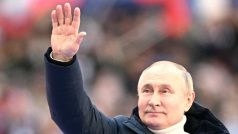 Ruský prezident Vladimir Putin při oslavách anexe Krymu v Moskvě