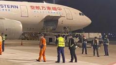 Let China Eastern s respirátory do Prahy s číslem MU785, který přiletěl v pátek 20. března.