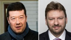 Předseda SPD Tomio Okamura a poslanec SPD Lubomír Volný
