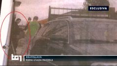Záběry italské televize. Ján Kuciak
