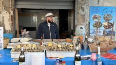 Místní tržiště v Ortigii je vyhlášené svým rybím trhem