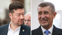 Šéfové opozičních stran Tomio Okamura a Andrej Babiš