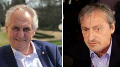 Prezident Miloš Zeman a ministr zahraničí v demisi Martin Stropnický