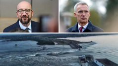Politici EU i NATO odsoudili zničení Kachovské přehrady