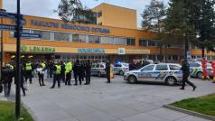 Policie u nemocnice v Ostravě