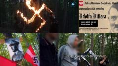 Záběry pořízené reportéry pořadu polské televize TVN Superwizjer z lesního obřadu polských neonacistů
