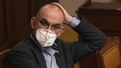 Ministr zdravotnictví Jan Blatný během jednání o prodloužení nouzového stavu