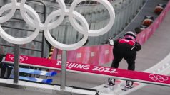 Čestmír Kožíšek na tréninku před startem zimních olympijských her v Pekingu