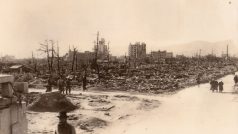 Následky výbuchu atomové bomby v japonské Hirošimě
