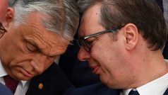 Viktor Orbán a Aleksandar Vučić během červnového summitu k otázkám západního Balkánu