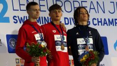 Daniel Gracík (uprostřed) na snímku z evropského šampionátu juniorů