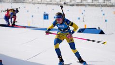 Švédská biatlonistka Elvíra Öbergoá,