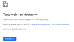 Jedním ze zablokovaných webů je Protiproud.cz