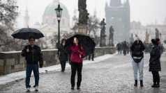 Sníh v Praze, ilustrační foto