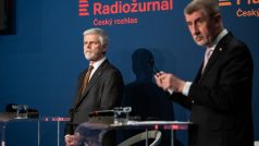 Andrej Babiš a Petr Pavel v debatě Českého rozhlasu