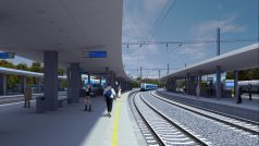 Nová nástupiště železniční stanice Kladno