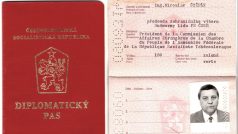 Nalezený diplomatický pas komunistického předáka Miroslava Štěpána