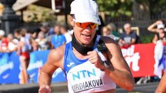 Tereza Ďurdiaková během závodu na mistrovství světa v Budapešti