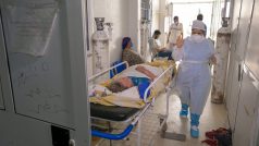 Oddělení pro pacienty s covidem v tuniském městě Kajruván