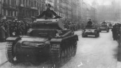 Nacistické tanky na Václavském náměstí