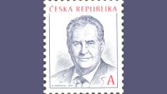Nová známka s prezidentem Milošem Zemanem. Je podle stejné rytiny jako před pěti lety, ale v nových barvách.