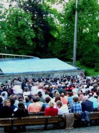 Amfiteátr v zámeckém parku v Litomyšli při představení Dvořákovy Rusalky 18. 6. 2009