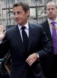 Summit eurozóny v Bruselu. Francouzský prezident Nicolas Sarkozy