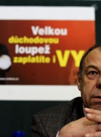Jaroslav Zavadil, předseda Českomoravské komory odborových svazů, při prezentaci kampaně s názvem ‚Otevřete oči‘
