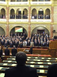 Maďarský parlament při schvalování nové ústavy