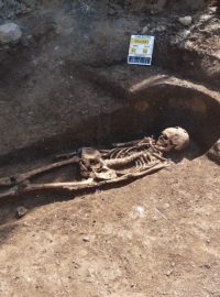 Slovanské pohřebiště nalezené při stavbě tunelu Blanka na Prašném mostě v Praze