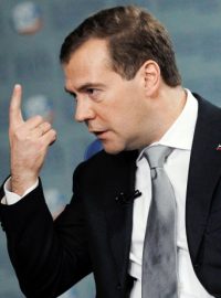 Dmitrij Medveděv na summitu v Petrohradě