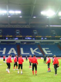 Hráči Viktorie Plzeň pokračují ve skládání fotbalové maturity na stadionu Schalke 04