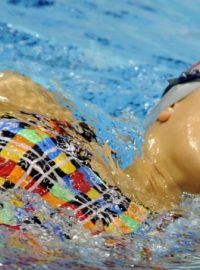 Letní olympijské hry Londýn 2012, trénink českých plavkyň a plavců 25. července. Simona Baumrtová.