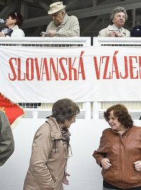 Komunisté slaví 1. máj na pražském Výstavišti