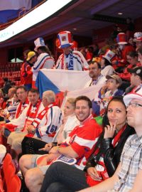 Čeští fanoušci ve Stockholmu na MS v hokeji 2013
