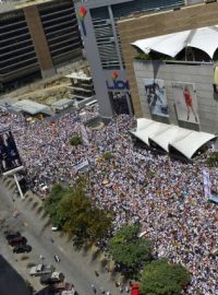 Sobotní protivládní protest ve venezuelské metropoli Caracasu
