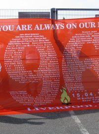Vzpomínka na fanoušky, kteří zemřeli 15. dubna 1989 na stadiónu v Hillsborough