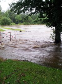 Blesková povodeň ve Svratce na Žďársku