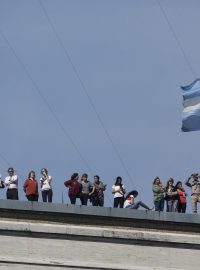 Lidé v Argentině čekají na příjezd amerického prezidenta Baracka Obamy