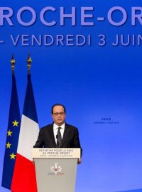 Francouzský prezident Francois Hollande na mezinárodní konferenci k přípravě blízkovýchodního mírového procesu