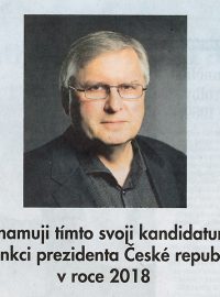 Podnikatel Igor Sládek oznámil v inzerátu Lidových novin kandidaturu na prezidenta loni v červnu