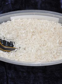 Nejjednodušší řešení, když vám nějaká technika navlhne: vložte ji do rýže