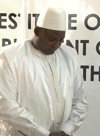 Nově zvolený prezident Gambie Adama Barrow