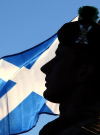 Skotsko, vlajka (ilustrační foto)
