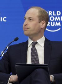 Britský princ William na ekonomickém fóru v Davosu