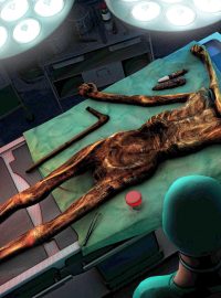 Mumie Ötziho, nalezená v roce 1991 v italských Alpách, byla podrobena důkladnému vědeckému zkoumání (ilustrace)