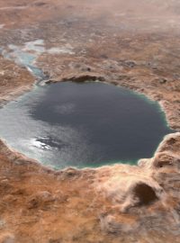 V dávné minulosti byl marsovský kráter Jezero skutečným jezerem, které plnily řeky